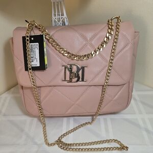 Badgley Mishka Pink Quilted Chain Shoulder Bag. NWT